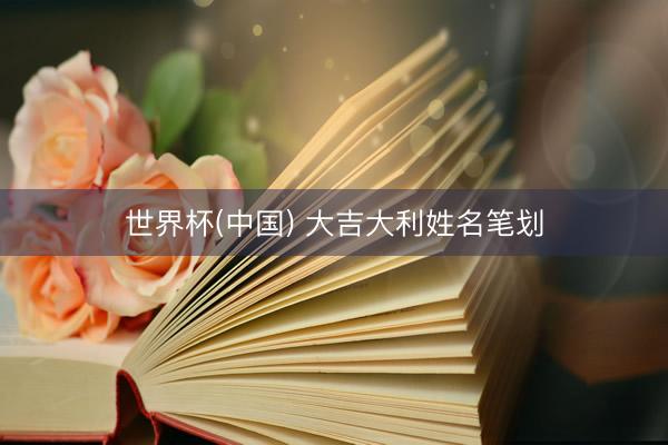 世界杯(中国) 大吉大利姓名笔划