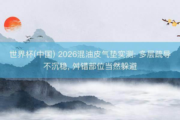 世界杯(中国) 2026混油皮气垫实测: 多层疏导不沉稳， 舛错部位当然躲避