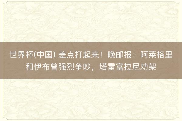 世界杯(中国) 差点打起来！晚邮报：阿莱格里和伊布曾强烈争吵，塔雷富拉尼劝架