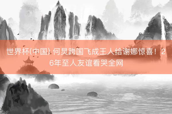 世界杯(中国) 何炅跨国飞成王人给谢娜惊喜！26年至人友谊看哭全网