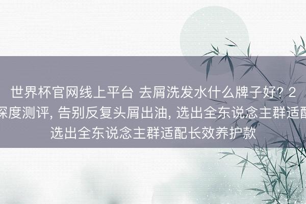 世界杯官网线上平台 去屑洗发水什么牌子好? 2026 全头皮深度测评， 告别反复头屑出油， 选出全东说念主群适配长效养护款